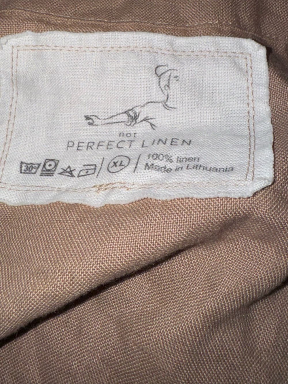 notPERFECTLINEN Taupe Linen Midi Dress - Picture 7 of 9